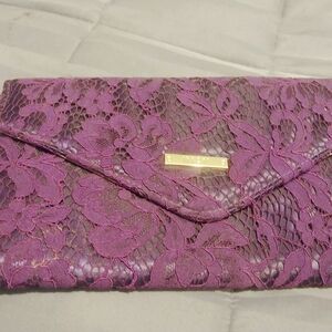 IMAN Elegant Purple Lace Clutch
